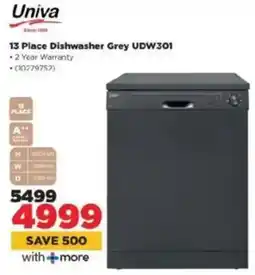 HiFi Corp Univa 13 Place Dishwasher Grey UDW301 offer