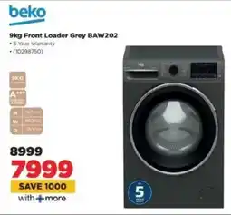 HiFi Corp Beko Front Loader Grey BAW202 offer