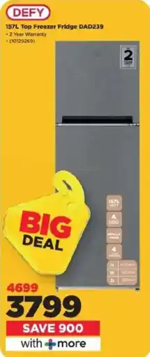 HiFi Corp DEFY Top Freezer Fridge DAD239 offer