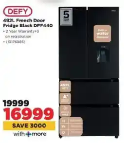 HiFi Corp DEFY French Door Fridge Black DFF440 offer