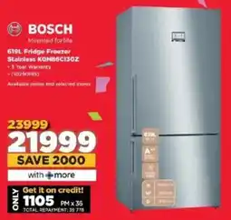 HiFi Corp BOSCH Fridge Freezer Stainless KGN86C130Z offer