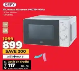 HiFi Corp DEFY Manual Microwave DMO384 White offer