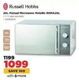 HiFi Corp Russell Hobbs Manual Microwave Metallic RHMA20L offer