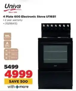 HiFi Corp Univa 4 Plate 600 Electronic Stove U116B1 offer