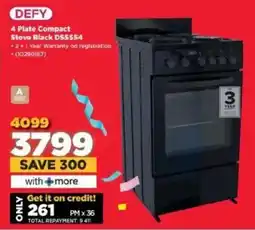 HiFi Corp DEFY 4 Plate Compact Stove Black DSS554 offer