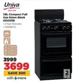 HiFi Corp Univa Compact Full Gas Stove Black offer