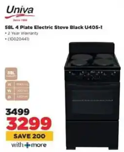 HiFi Corp Univa 4 Plate Electric Stove Black U405-1 offer