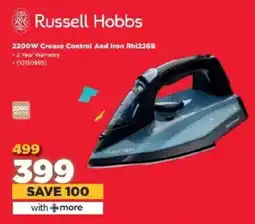 HiFi Corp Russell Hobbs 2200W Crease Contral And Iron Rhi226B offer