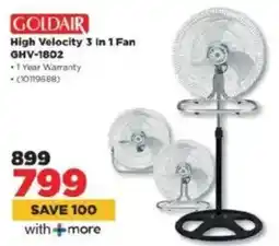 HiFi Corp GOLDAIR High Velocity 3 In 1 Fan GHY-1802 offer