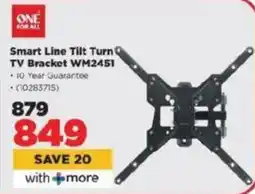 HiFi Corp One For All Smart Line Tilt Turn TV Bracket WM2451 offer