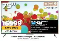 HiFi Corp SKYWORTH 75-Inch MiniLED Google TV-75X8500G offer