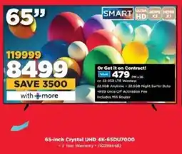 HiFi Corp SAMSUNG 65-inch Crystal UHD 4K-65DU7000 offer