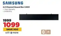 HiFi Corp SAMSUNG 2.0 Channel Sound Bar C400 offer