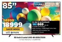 HiFi Corp SAMSUNG 85-inch Crystal UHD 4K-85DU7000 offer