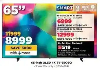 HiFi Corp Hisense 65-inch QLED 4K TV-65Q6Q offer