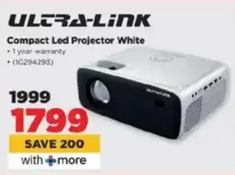 HiFi Corp ULTRA-LINK Compact Led Projector White offer