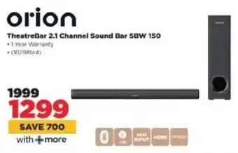 HiFi Corp Orion TheatreBar 2.1 Channel Sound Bar SBW 150 offer