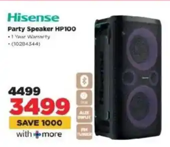 HiFi Corp Hisense Party Speaker HP100 offer