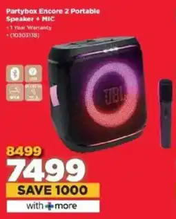 HiFi Corp JBL Partybox Encore 2 Portable Speaker + MIC offer