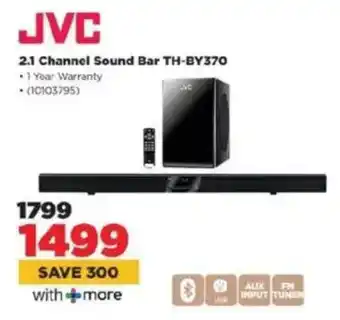 HiFi Corp JVC 2.1 Channel Sound Bar TH-BY370 offer