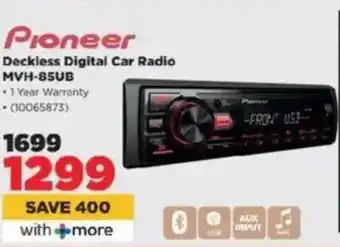 HiFi Corp Pioneer Deckless Digital Car Radio MVH-85UB offer