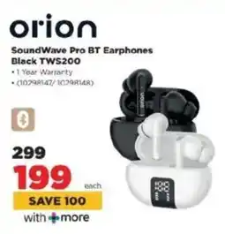 HiFi Corp Orion Sound Wave Pro BT Earphones Black TWS200 offer