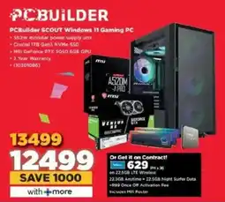 HiFi Corp PCBuilder SCOUT Windows 11 Gaming PC offer