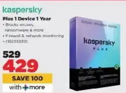HiFi Corp Kaspersky Plus 1 Device 1 Year offer