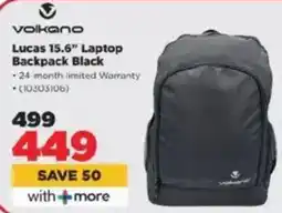 HiFi Corp Volkano Lucas 15.6" Laptop Backpack Black offer
