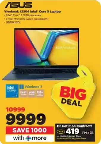 HiFi Corp ASUS Vivobook X1504 Intel Core 5 Laptop offer