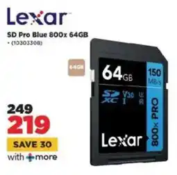 HiFi Corp Lexar SD Pro Blue 800x 64GB offer