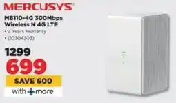 HiFi Corp Mercusys MB110-4G 300Mbps Wireless N 4G LTE offer