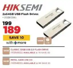 HiFi Corp HIKSEMI 2x64GB USB Flash Drives offer