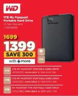 HiFi Corp WD 1TB My Passport Portable Hard Drive offer
