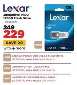 HiFi Corp Lexar Jumpdrive V100 128GB Flash Drive offer