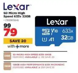 HiFi Corp Lexar SD Micro High Speed 633x 32GB offer