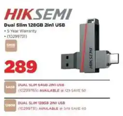 HiFi Corp HIKSEMI Dual Slim 128GB 2in1 USB offer