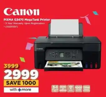 HiFi Corp Canon PIXMA G3470 MegaTank Printer offer