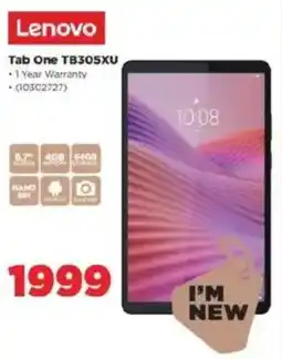 HiFi Corp Lenovo Tab One TB305XU offer