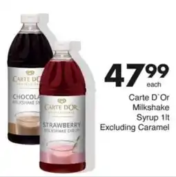 Save Hyper Carte D'Or Milkshake Syrup Excluding Caramel offer