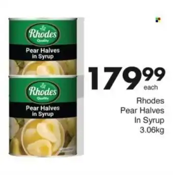 Save Hyper Rhodes Pear Halves In Syrup offer