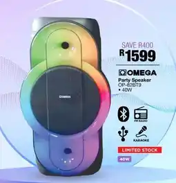 OK Furniture OMEGA Party Speaker OP-82BT9 offer