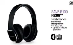 OK Furniture Volkano Bluetooth Headphones VK-2002-BK offer