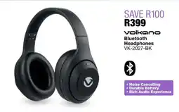 OK Furniture Volkano Bluetooth Headphones VK-2027-BK offer