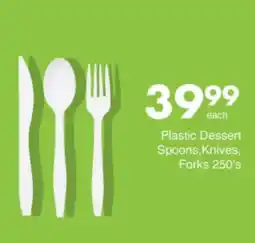Save Hyper Plastic Dessert Spoons, Knives, Forks offer