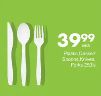 Save Hyper Plastic Dessert Spoons, Knives, Forks offer