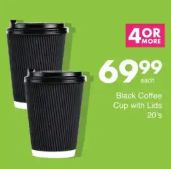 Save Hyper Black Coffee Cup with Lids offer