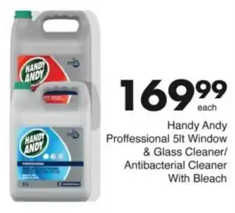 Save Hyper Handy Andy Proffessional Window & Glass Cleaner/ Antibacterial Cleaner With Bleach offer