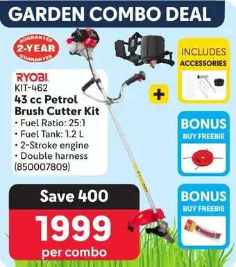 Makro RYOBI 43 cc Petrol Brush Cutter Kit offer