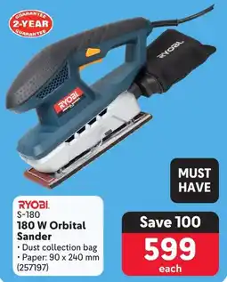 Makro RYOBI 180 W Orbital Sander offer